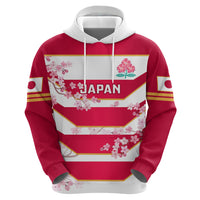 Custom Japan Rugby Hoodie 2023 Go Cherry Blossoms World Cup - Wonder Print Shop