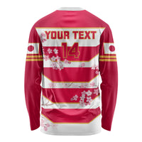 Custom Japan Rugby Long Sleeve Shirt 2023 Go Cherry Blossoms World Cup - Wonder Print Shop