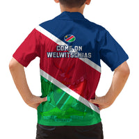 Namibia Rugby Family Matching Tank Maxi Dress and Hawaiian Shirt 2023 Welwitschias Flag Style - Wonder Print Shop