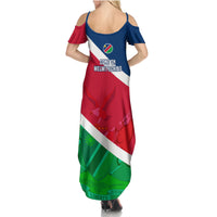 Namibia Rugby Summer Maxi Dress 2023 Welwitschias Flag Style - Wonder Print Shop