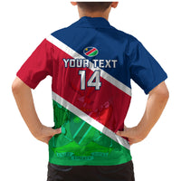 Custom Namibia Rugby Family Matching Mermaid Dress and Hawaiian Shirt 2023 Welwitschias Flag Style - Wonder Print Shop