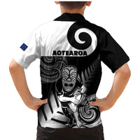 New Zealand Silver Fern Rugby Family Matching Mermaid Dress and Hawaiian Shirt Go Champions NZ All Black Maori Koru - Wonder Print Shop