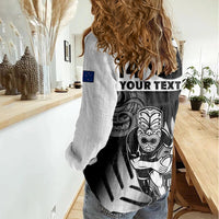 Custom New Zealand Silver Fern Rugby Women Casual Shirt Go Champions NZ All Black Maori Koru - Wonder Print Shop