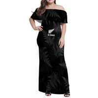 New Zealand Silver Fern Rugby Family Matching Off Shoulder Maxi Dress and Hawaiian Shirt 2023 Go Aotearoa Champions World Cup - Wonder Print Shop