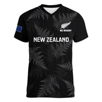 New Zealand Silver Fern Rugby Women V Neck T Shirt 2023 Go Aotearoa Champions World Cup - Wonder Print Shop
