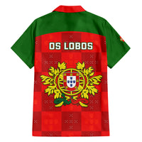 Portugal Rugby Family Matching Puletasi Dress and Hawaiian Shirt Go Wolves Mix Coat Of Arms - Wonder Print Shop
