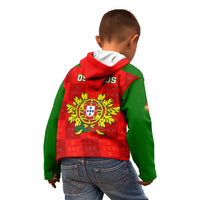 Portugal Rugby Kid Hoodie Go Wolves Mix Coat Of Arms - Wonder Print Shop