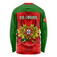 Portugal Rugby Long Sleeve Shirt Go Wolves Mix Coat Of Arms - Wonder Print Shop