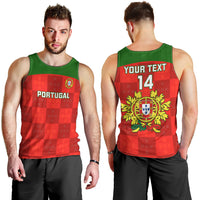 Custom Portugal Rugby Men Tank Top Go Wolves Mix Coat Of Arms - Wonder Print Shop
