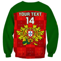 Custom Portugal Rugby Sweatshirt Go Wolves Mix Coat Of Arms - Wonder Print Shop