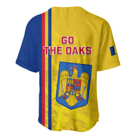 Romania Rugby Baseball Jersey Go The Oaks Grunge Style - Wonder Print Shop