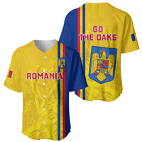Romania Rugby Baseball Jersey Go The Oaks Grunge Style - Wonder Print Shop