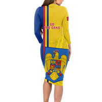 Romania Rugby Long Sleeve Bodycon Dress Go The Oaks Grunge Style - Wonder Print Shop