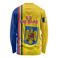 Romania Rugby Long Sleeve Shirt Go The Oaks Grunge Style - Wonder Print Shop
