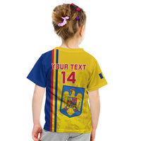 Custom Romania Rugby Kid T Shirt Go The Oaks Grunge Style - Wonder Print Shop