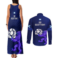 Scotland Rugby Couples Matching Tank Maxi Dress and Long Sleeve Button Shirts 2023 Go Scottish - Wonder Print Shop