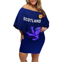 Scotland Rugby Family Matching Off Shoulder Short Dress and Hawaiian Shirt 2023 Go Scottish - Wonder Print Shop