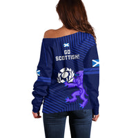 Scotland Rugby Off Shoulder Sweater 2023 Go Scottish - Wonder Print Shop