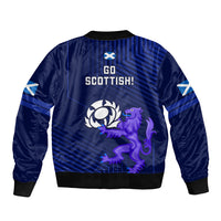 Scotland Rugby Sleeve Zip Bomber Jacket 2023 Go Scottish - Wonder Print Shop