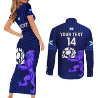 Custom Scotland Rugby Couples Matching Short Sleeve Bodycon Dress and Long Sleeve Button Shirts 2023 Go Scottish - Wonder Print Shop