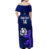 Custom Scotland Rugby Off Shoulder Maxi Dress 2023 Go Scottish - Wonder Print Shop