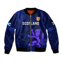Custom Scotland Rugby Sleeve Zip Bomber Jacket 2023 Go Scottish - Wonder Print Shop