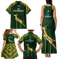 South Africa Rugby Family Matching Tank Maxi Dress and Hawaiian Shirt 2023 Go Champions World Cup Springboks - Wonder Print Shop