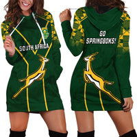 South Africa Rugby Hoodie Dress 2023 Go Champions World Cup Springboks - Wonder Print Shop