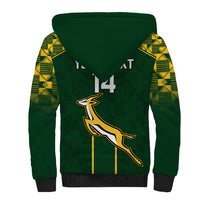 Personalised South Africa Rugby Sherpa Hoodie 2023 Go Springboks World Cup - Wonder Print Shop