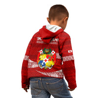 Tonga Rugby Kid Hoodie 2023 Ikale Tahi Tongan Ngatu Pattern - Wonder Print Shop
