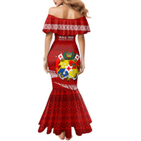 Tonga Rugby Mermaid Dress 2023 Ikale Tahi Tongan Ngatu Pattern - Wonder Print Shop