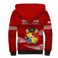 Tonga Rugby Sherpa Hoodie 2023 Ikale Tahi Tongan Ngatu Pattern - Wonder Print Shop