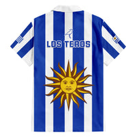 Uruguay Rugby Family Matching Tank Maxi Dress and Hawaiian Shirt Go Los Teros Flag Style - Wonder Print Shop