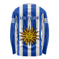 Uruguay Rugby Long Sleeve Shirt Go Los Teros Flag Style - Wonder Print Shop