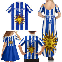 Custom Uruguay Rugby Family Matching Summer Maxi Dress and Hawaiian Shirt Go Los Teros Flag Style - Wonder Print Shop