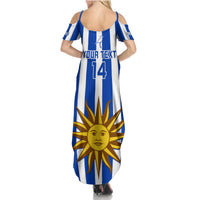 Custom Uruguay Rugby Summer Maxi Dress Go Los Teros Flag Style - Wonder Print Shop
