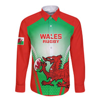 Wales Rugby Long Sleeve Button Shirt 2023 Come On Cymru Champions World Cup - Wonder Print Shop