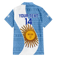Custom Argentina Rugby Family Matching Short Sleeve Bodycon Dress and Hawaiian Shirt 2023 Go Champions Los Pumas World Cup - Wonder Print Shop