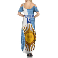Custom Argentina Rugby Family Matching Summer Maxi Dress and Hawaiian Shirt 2023 Go Champions Los Pumas World Cup - Wonder Print Shop