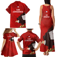 Chile Rugby Family Matching Tank Maxi Dress and Hawaiian Shirt 2023 Los Condores Grunge Style - Wonder Print Shop