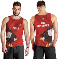 Chile Rugby Men Tank Top 2023 Los Condores Grunge Style - Wonder Print Shop