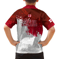 England Rugby Family Matching Off Shoulder Long Sleeve Dress and Hawaiian Shirt 2023 Go Champions World Cup Red Rose - Wonder Print Shop