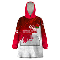 England Rugby Wearable Blanket Hoodie 2023 Go Champions World Cup Red Rose - Wonder Print Shop