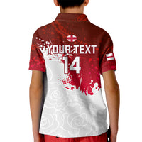 Custom England Rugby Kid Polo Shirt 2023 Go Champions World Cup Red Rose - Wonder Print Shop
