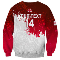 Custom England Rugby Sweatshirt 2023 Go Champions World Cup Red Rose - Wonder Print Shop