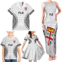 Fiji Rugby Family Matching Tank Maxi Dress and Hawaiian Shirt 2023 Go Champions World Cup Fijian Tapa Pattern - Wonder Print Shop