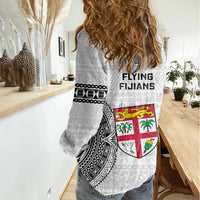 Fiji Rugby Women Casual Shirt 2023 Go Champions World Cup Fijian Tapa Pattern - Wonder Print Shop