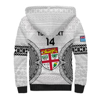 Custom Fiji Rugby Sherpa Hoodie 2023 Go Champions World Cup Fijian Tapa Pattern - Wonder Print Shop