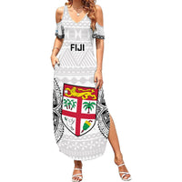 Custom Fiji Rugby Summer Maxi Dress 2023 Go Champions World Cup Fijian Tapa Pattern - Wonder Print Shop