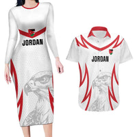 Jordan Football Custom Couples Matching Long Sleeve Bodycon Dress and Hawaiian Shirt Go The Chivalrous Ones - Wonder Print Shop